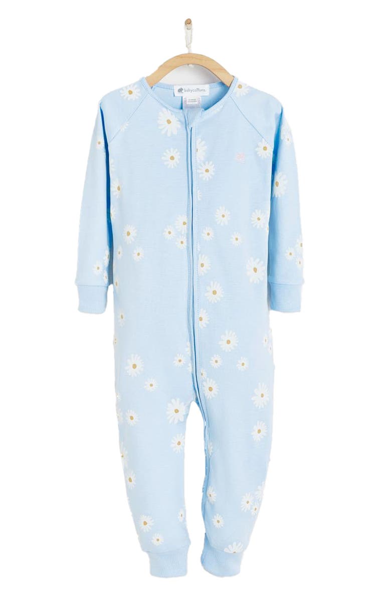 Babycottons Premium Peruvian Pima Cotton Rita Zip One-Piece Snug Pajamas For Infant, Main, color, 