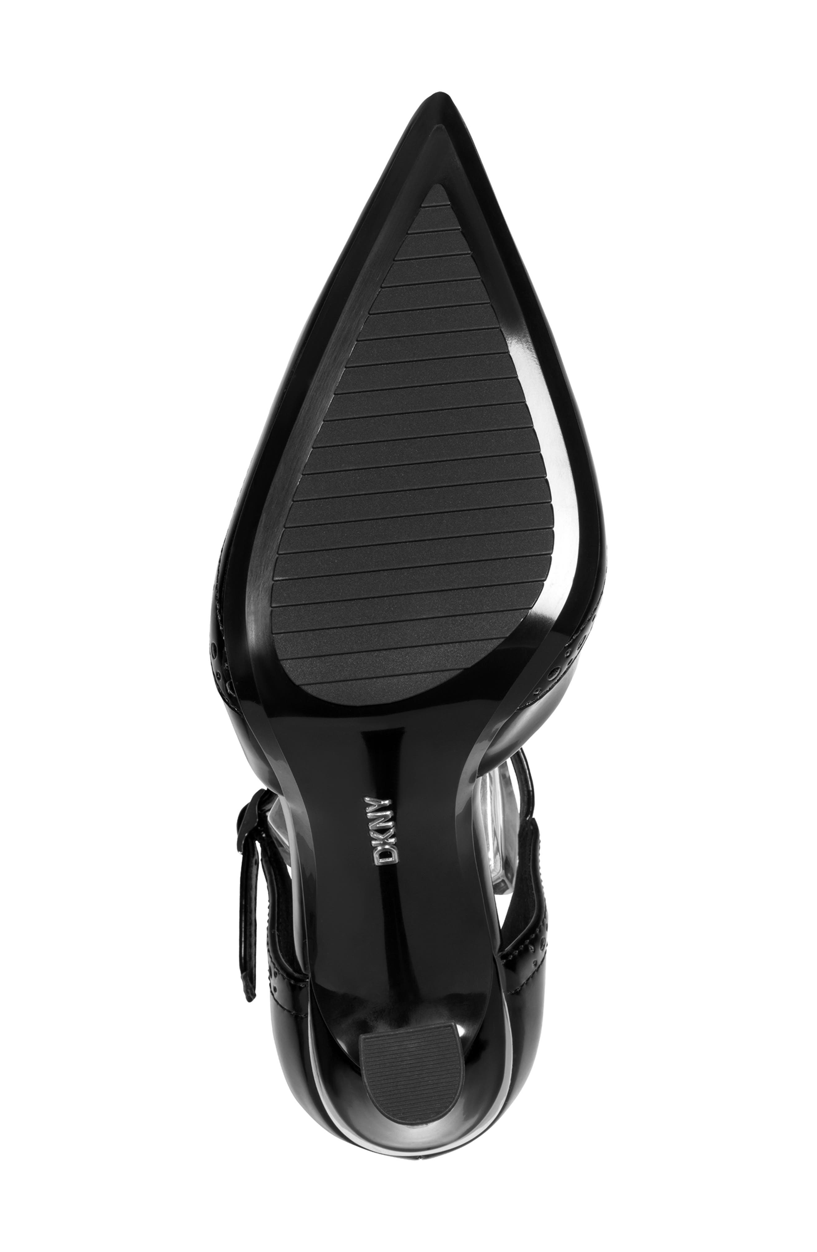 DKNY Carmyn Ankle Strap Pointed Toe Pump, Alternate, color, Black