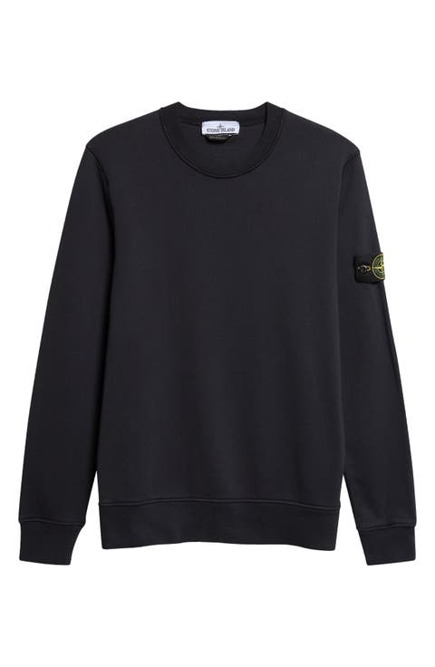 Compass Logo Patch Cotton Crewneck Sweatshirt