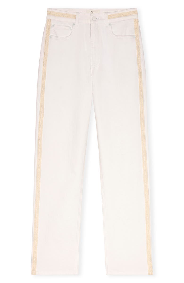 Rails Topanga Embroidered Detail High Waist Jeans, Alternate, color, Salt White Braided