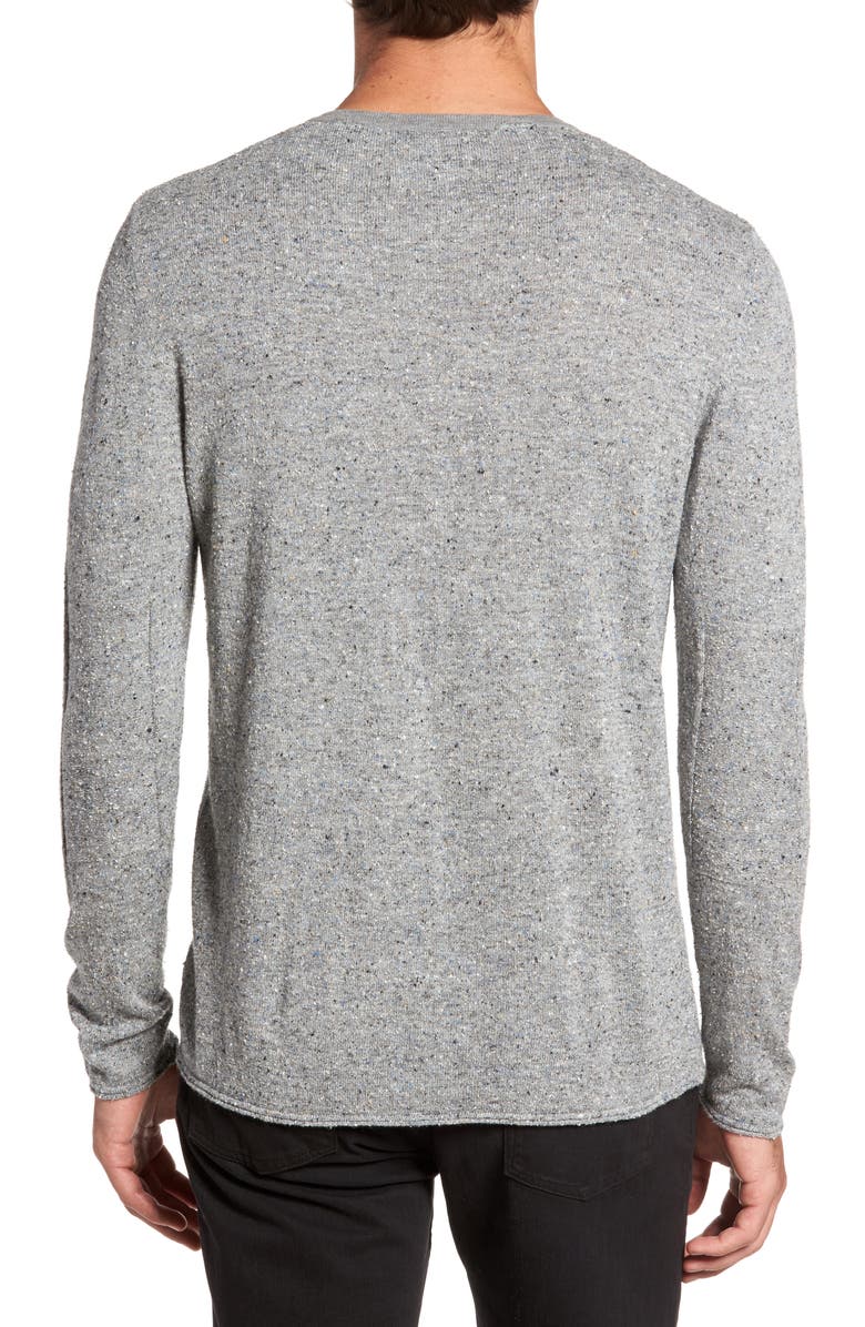 Billy Reid Speckled Henley Sweater, Alternate, color,