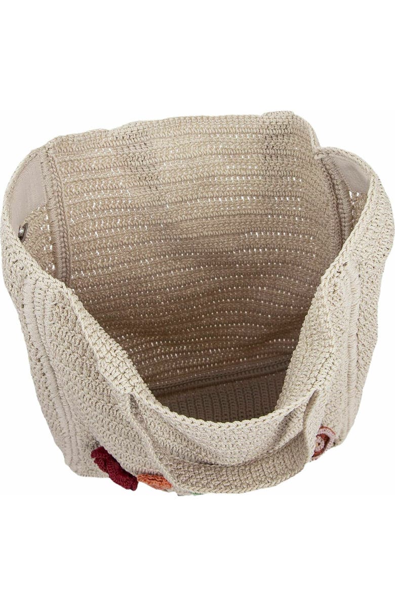 The Sak Lanie Market Tote Hand Crochet Bag, Alternate, color, Flower Ecru