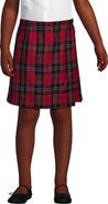 Lands' End School Uniform Girls Plaid A Line Tab Skort Top of Knee