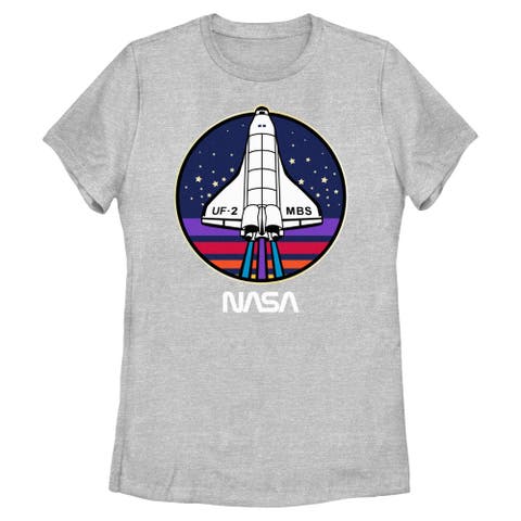 Junior's NASA Colorful Launch  Graphic T-Shirt