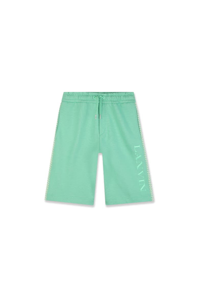 Kids Curb Cotton Bermuda Shorts, Main, color, Jade
