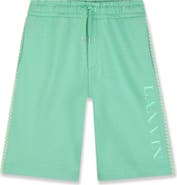 Lanvin Kids Curb Cotton Bermuda Shorts