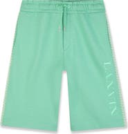 Lanvin Kids Curb Cotton Bermuda Shorts