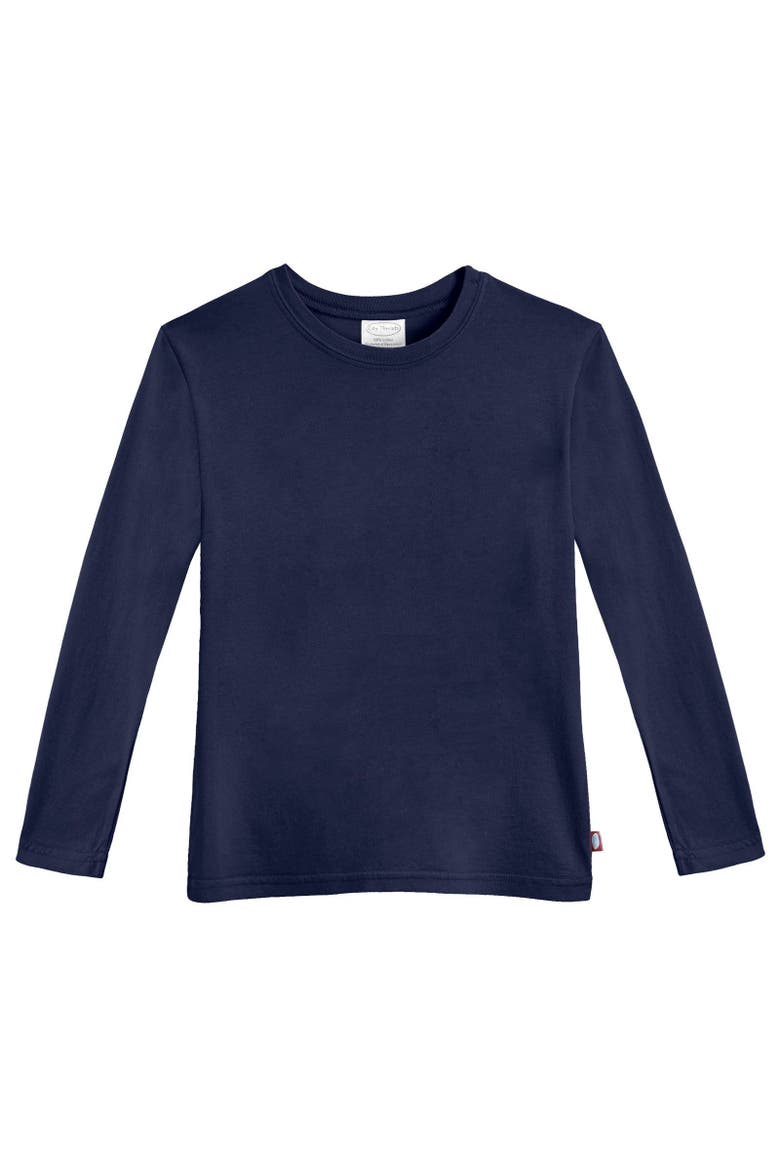 Baby Boys Long Sleeve Soft 100% Cotton Jersey T-Shirt, Main, color, Navy