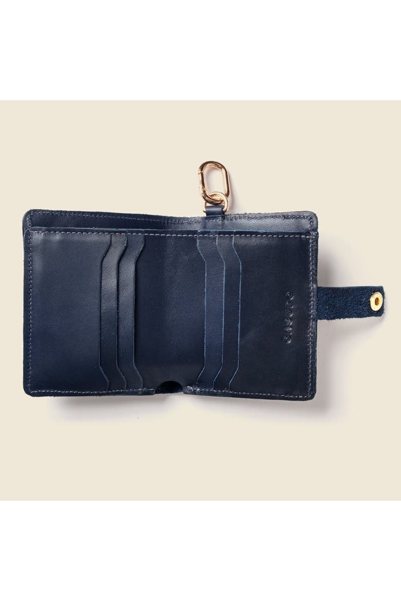 Wallet with Snap and Key Ring, Alternate, color, Navy