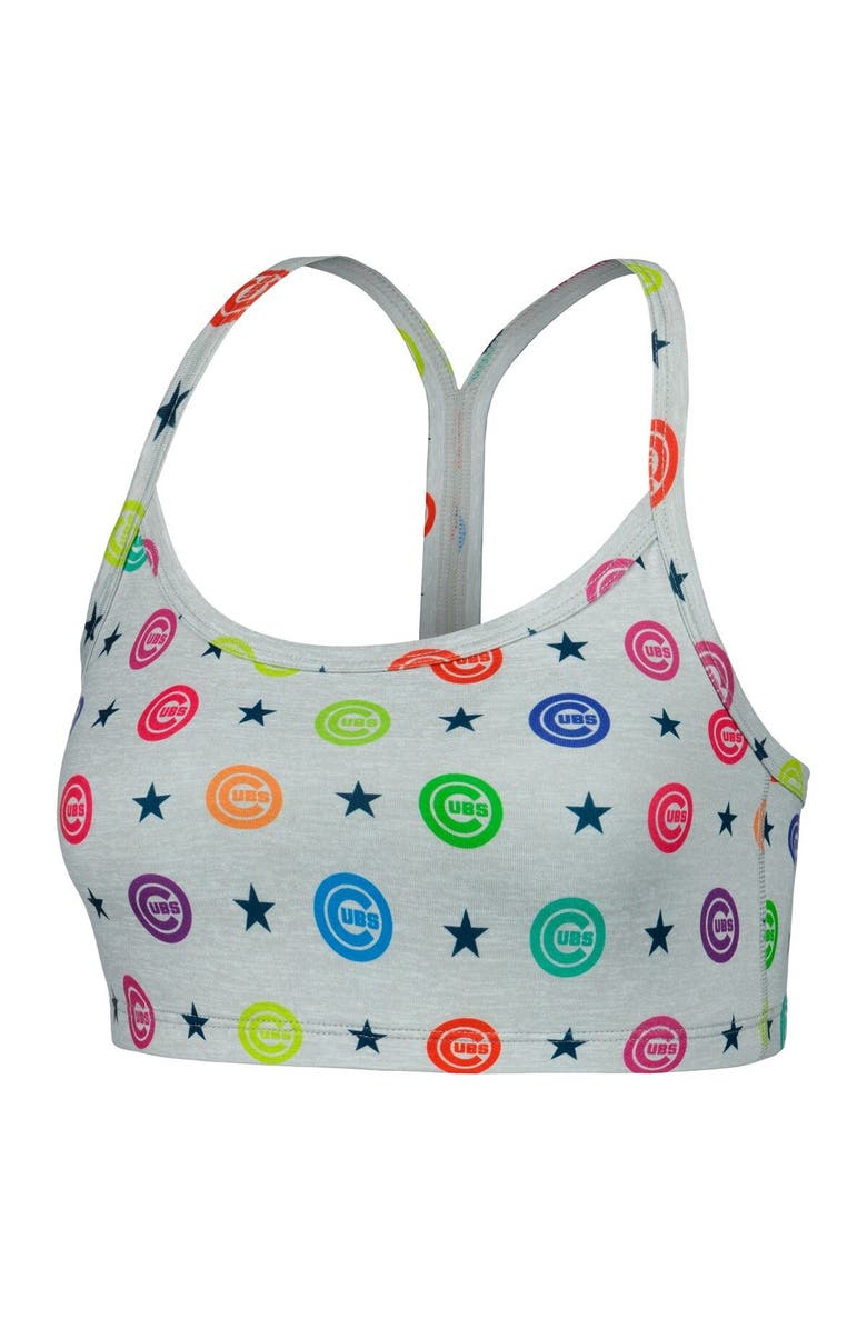 Terez Women's Terez Gray Chicago Cubs TLC Rainbow Bra, Alternate, color, Gray
