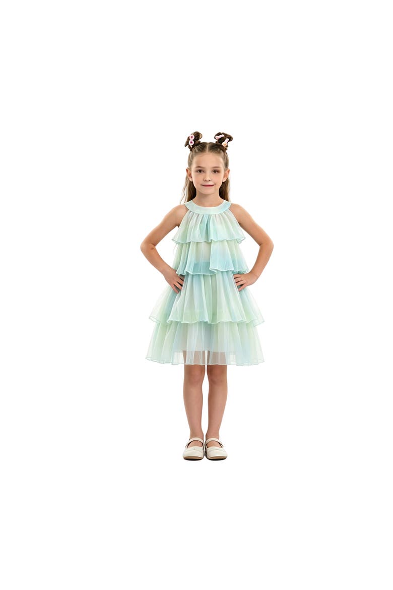 Zorelia Ruffle Tulle Dress, Alternate, color, Yellow