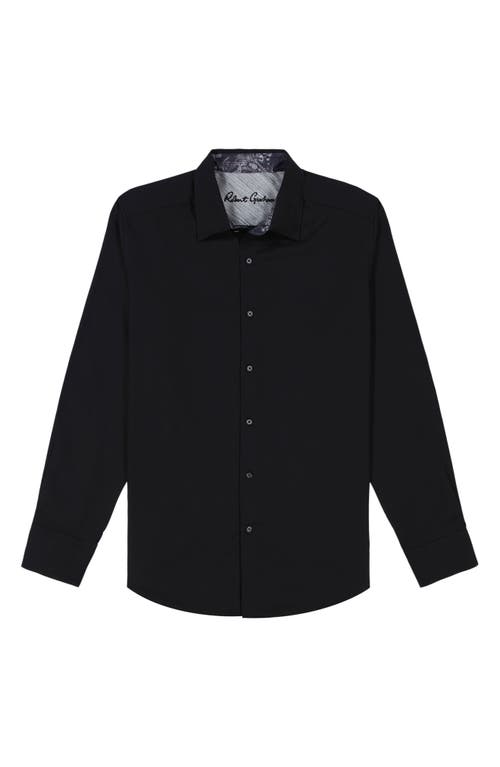 Robert Graham Odyssey Classic Fit Jacquard Long Sleeve Stretch Cotton Button-up Shirt In Black