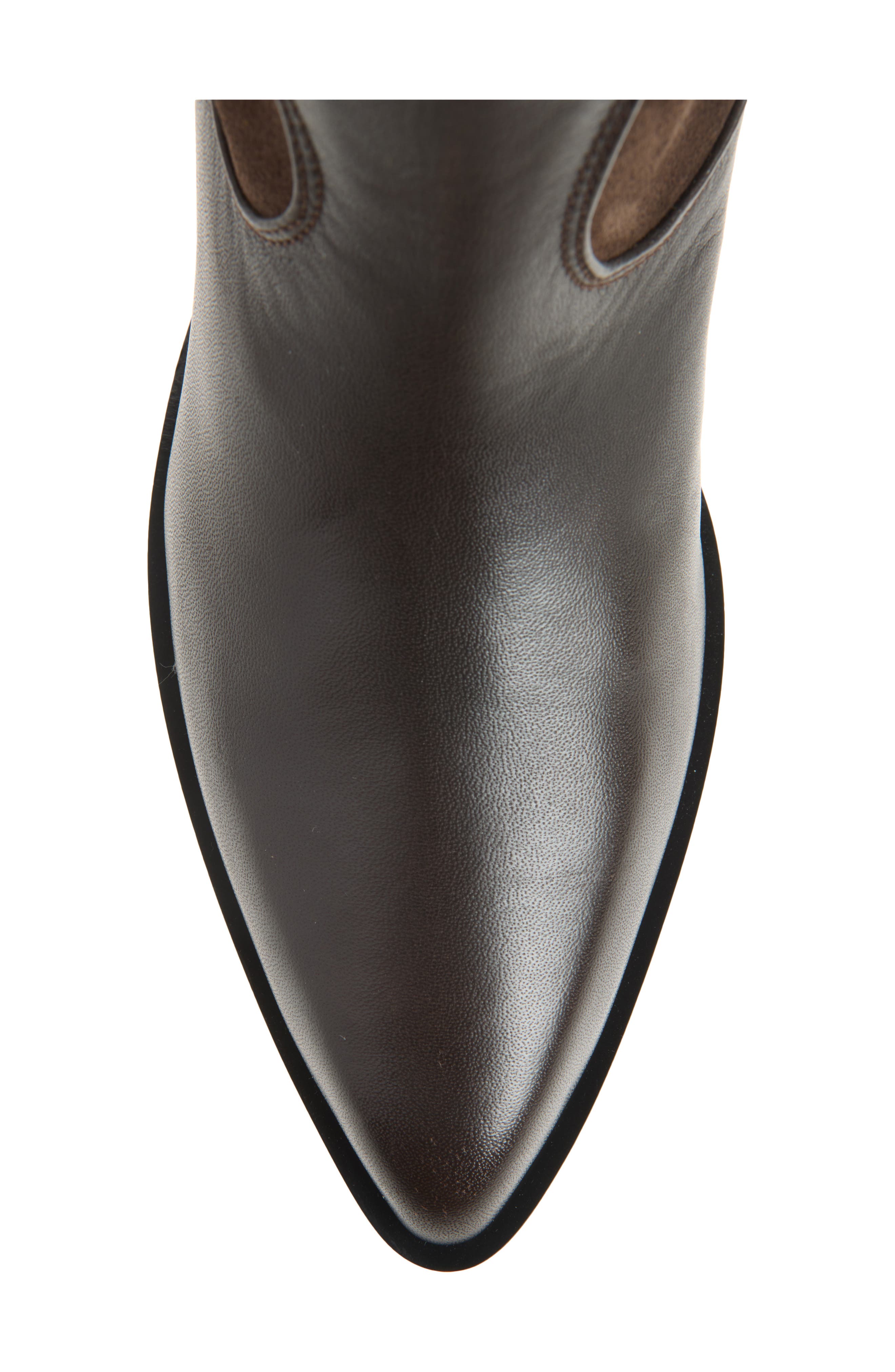 Nancie Leather Knee High Boot, Alternate, color, SABLE SUEDE COMBO