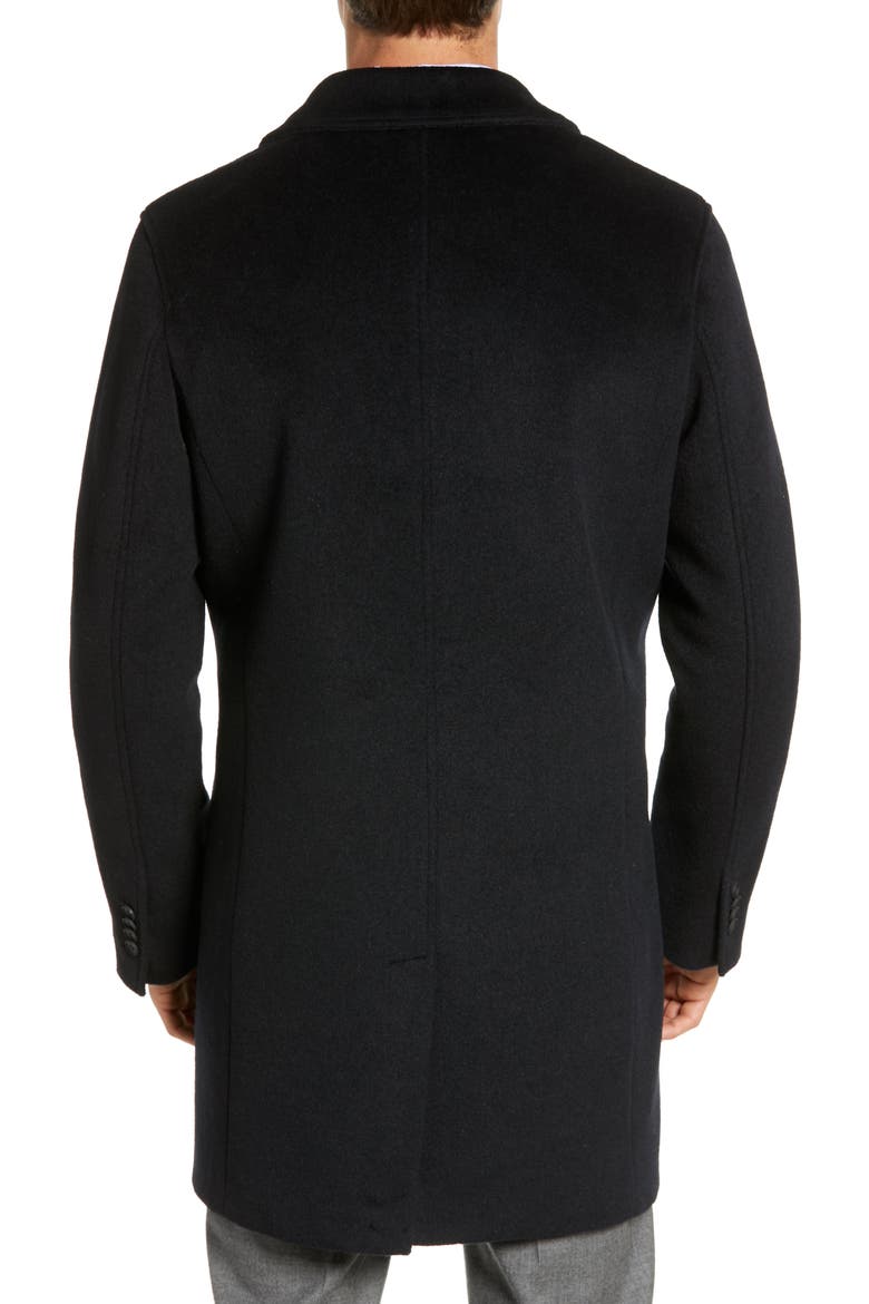 Regular Fit Stretch Wool Coat, Alternate, color, NAVY