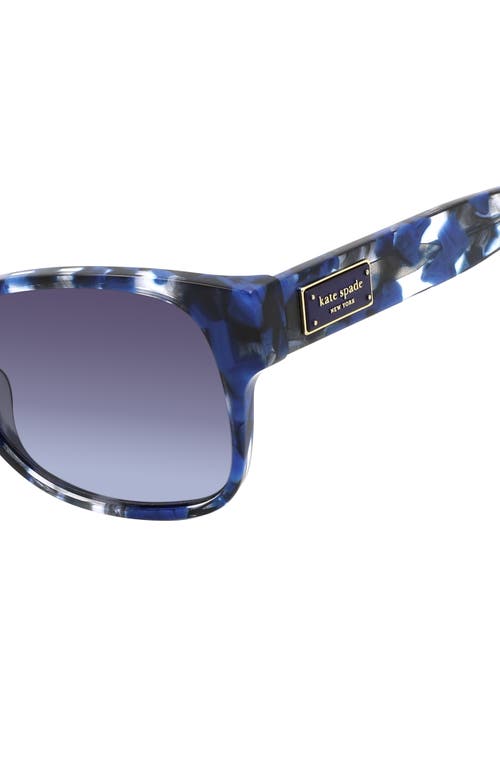 Shop Kate Spade New York Trulee 55mm Gradient Square Sunglasses In Blue Havana/dark Grey Sf