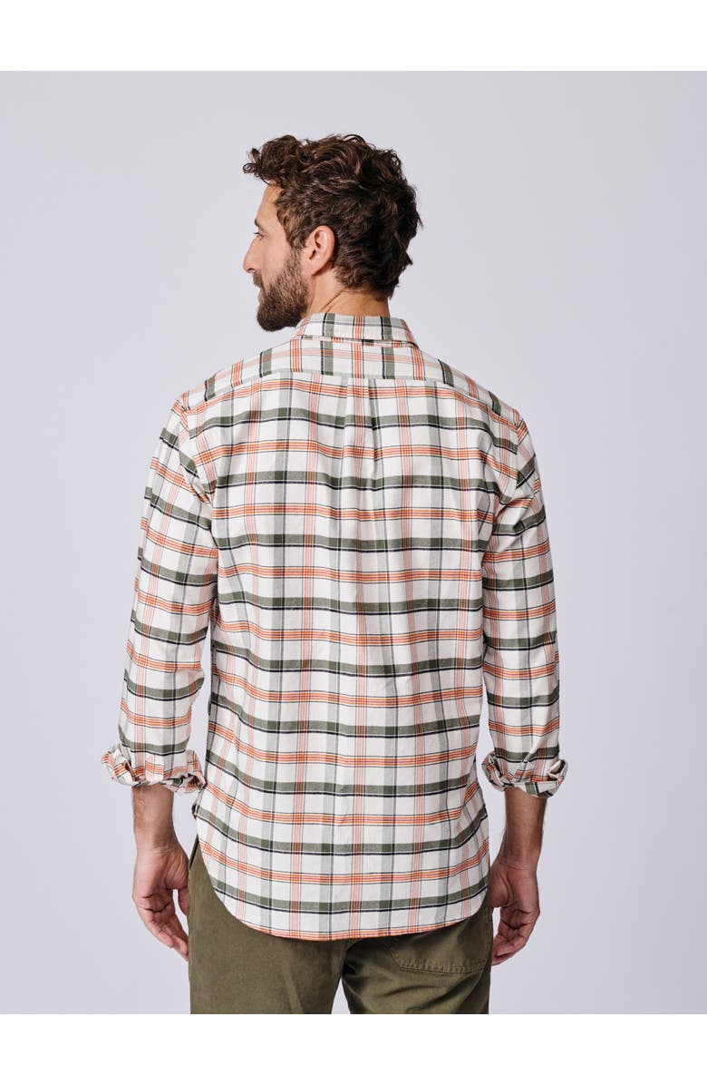 Aubin Merton Brushed Oxford Button Down Shirt, Alternate, color, Vintage White Check