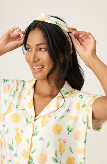 PJ Salvage Mimosa Me Short Pajamas Headband Set Nordstrom