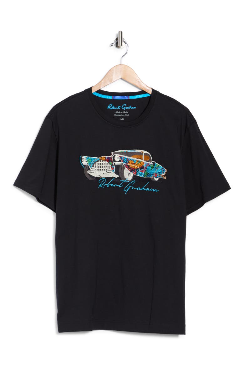 Vintage Inspired Car Graphic T-Shirt, Main, color, BLACK