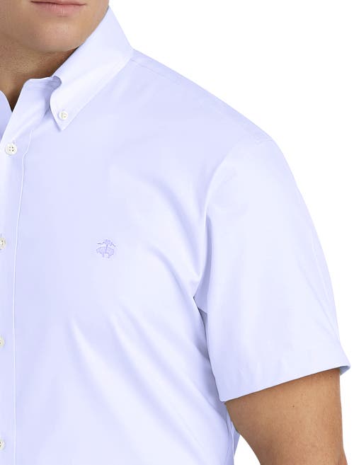 Brooks Brothers Big & Tall Non-iron Solid Oxford Sport Shirt In Lavender