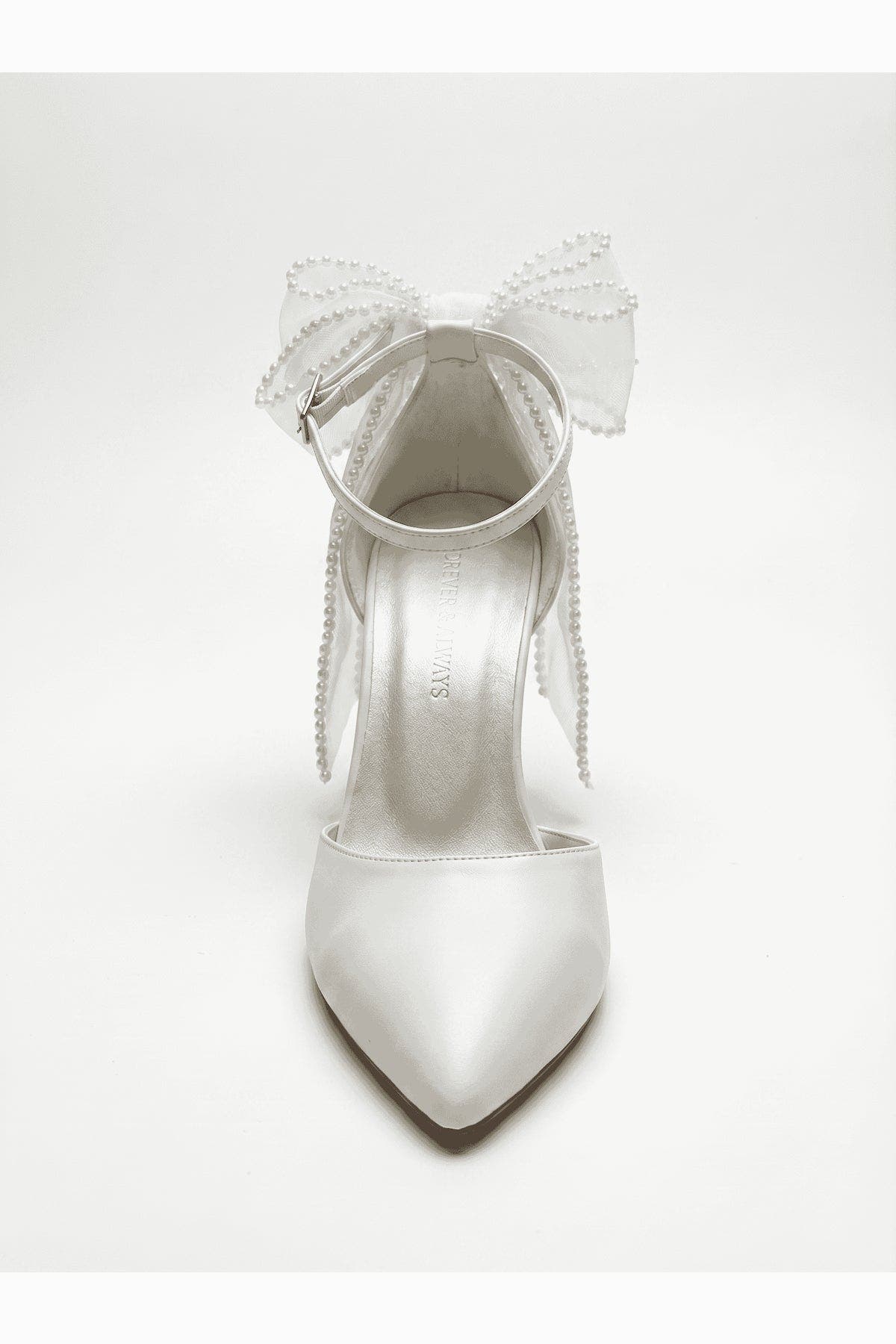Forever & Always Shoes Elvienne Pointed Toe Block Heel Bridal Sandal, Alternate, color, 