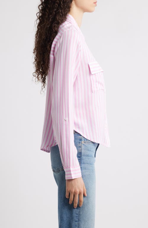 BEACHLUNCHLOUNGE BEACHLUNCHLOUNGE FALLON HIGH-LOW BUTTON-UP SHIRT 