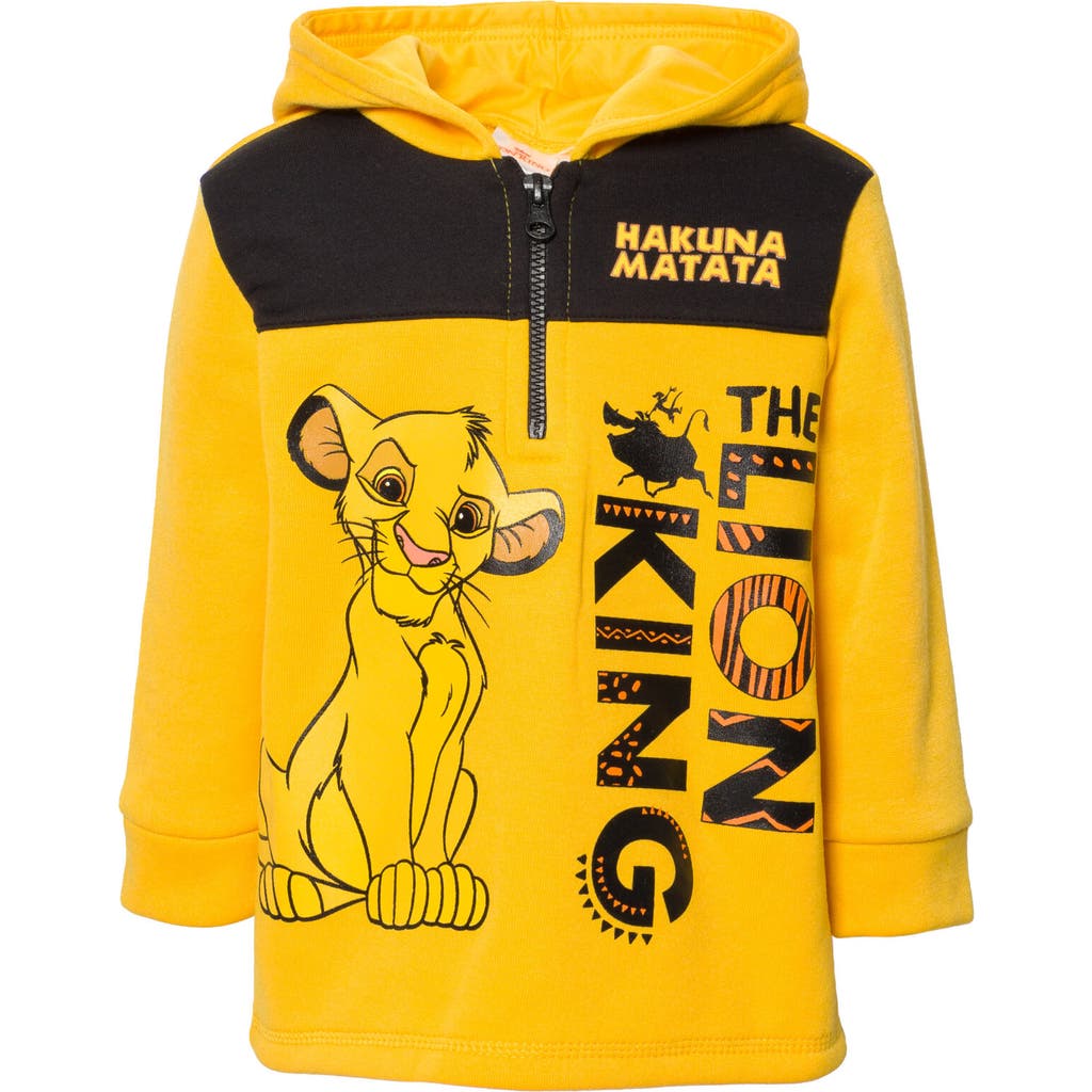 Disney Half Zip Hoodie In Yellow
