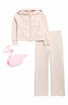 YOGALICIOUS Kids' Softlite Zip Hoodie, Pants & Belt Bag Set