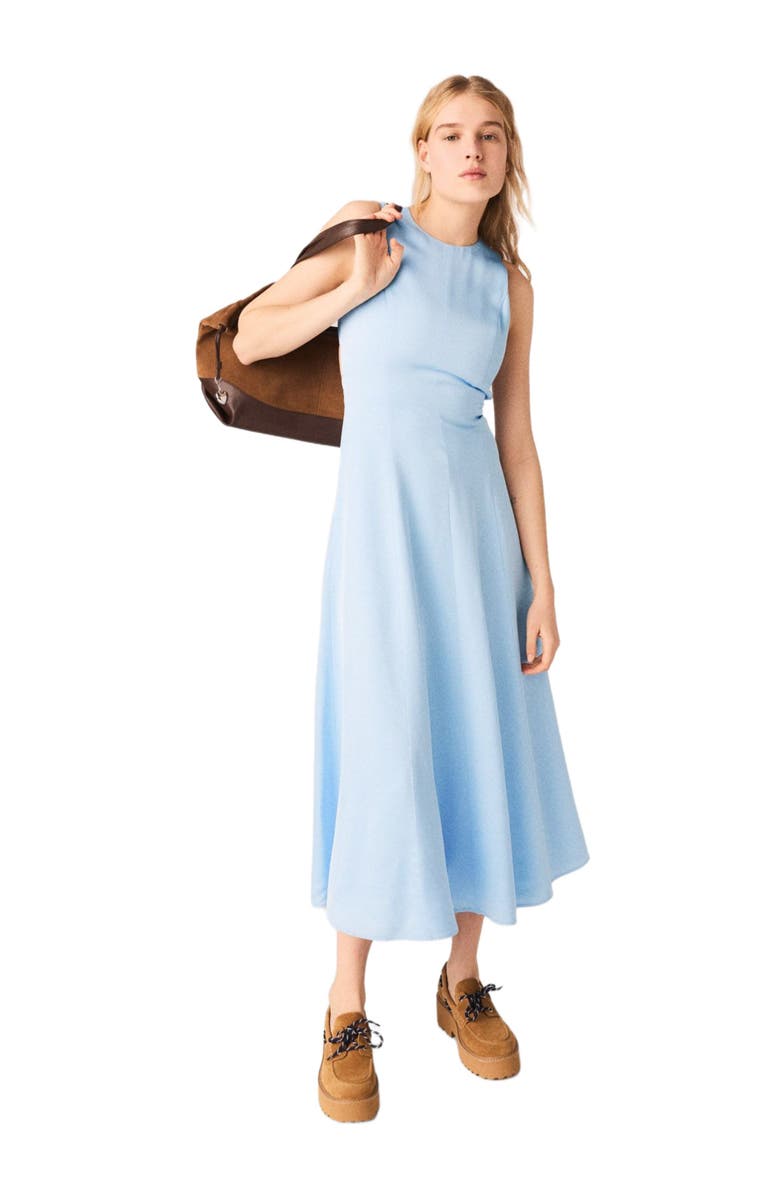 maje Open-back maxi dress, Alternate, color, Blue Sky