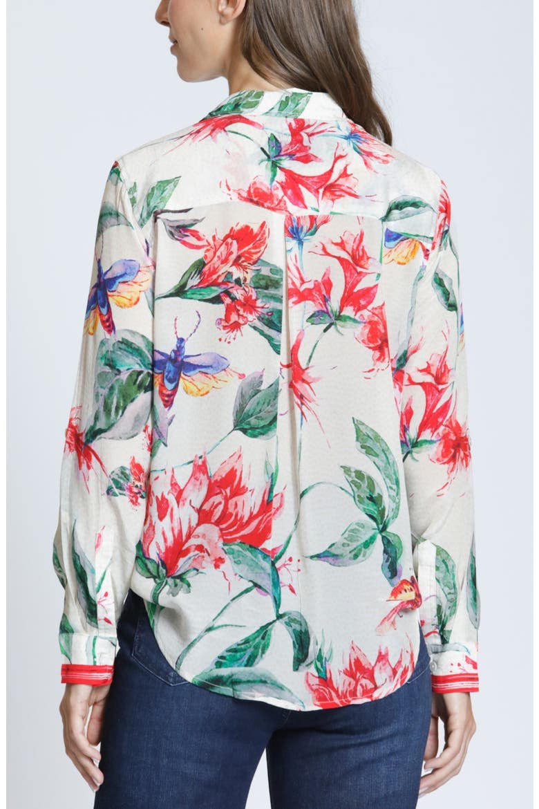 Print Button-Up Shirt, Alternate, color, RED MULTI