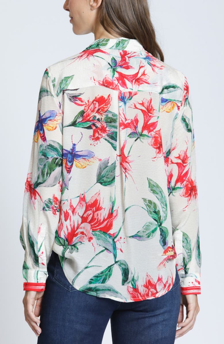 APNY Print Button-Up Shirt, Alternate, color, Red Multi