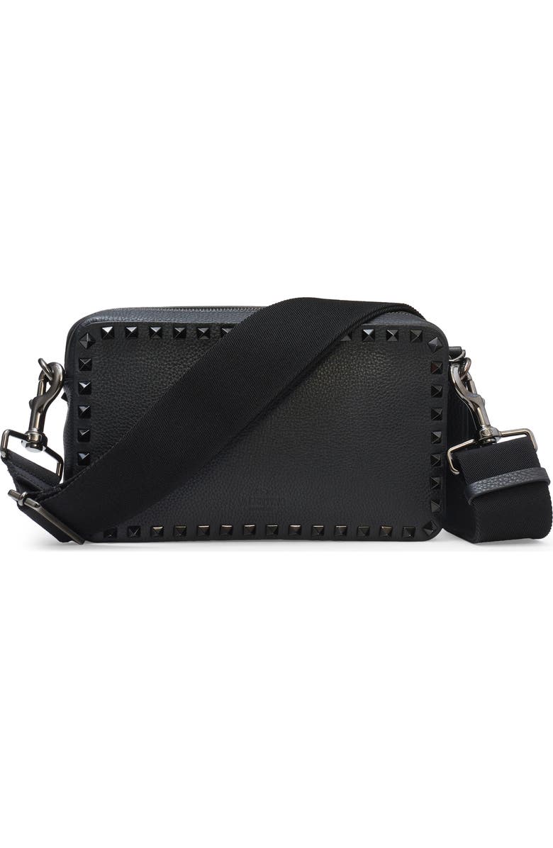 Valentino Garavani Rockstud Grainy Leather Crossbody Bag, Alternate, color,