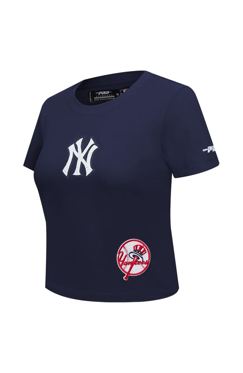 PRO STANDARD Women's Pro Standard  Navy New York Yankees Game Day Classics Baby Doll Cropped T-Shirt, Alternate, color, 