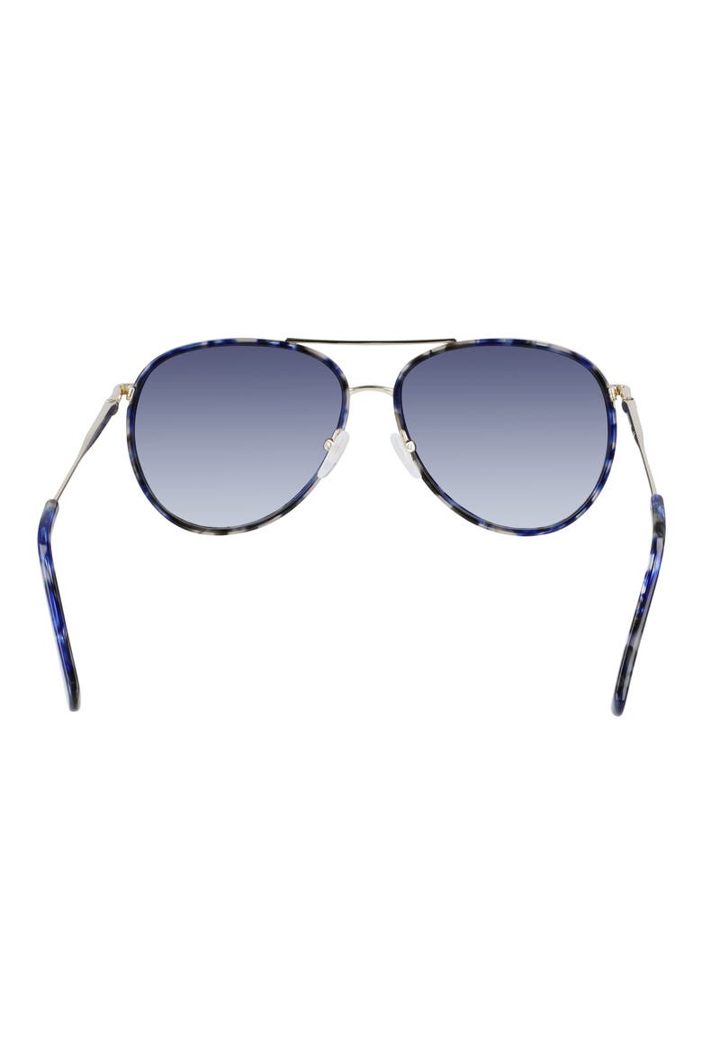 Roseau 58mm Gradient Aviator Sunglasses, Alternate, color, GOLD/BLUE