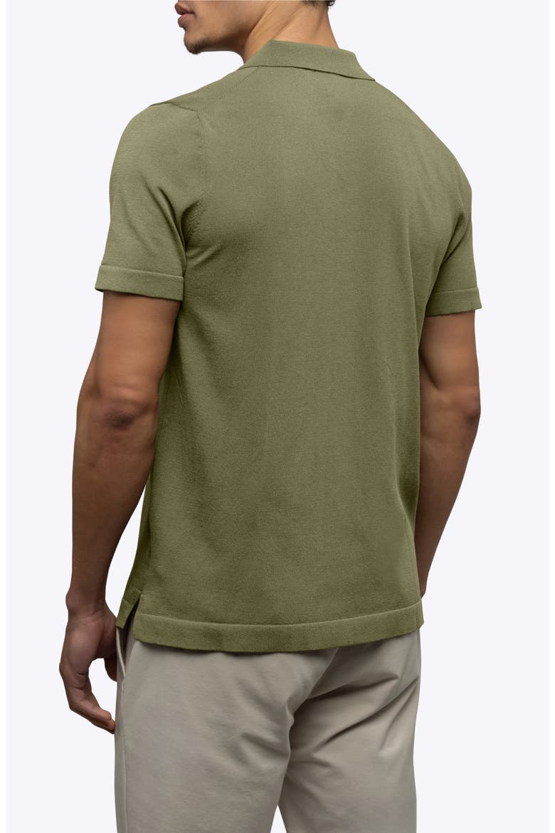 Riviera Cotton Blend Knit Camp Shirt, Alternate, color, CAPERS