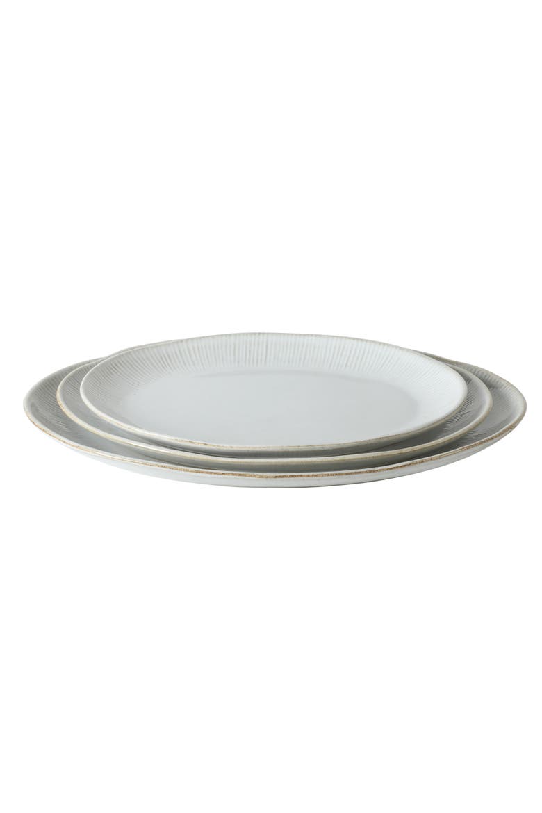 Dawson Mill 3-Piece Oval Reactive Glaze Stoneware Serving Platter Set, Main, color, White