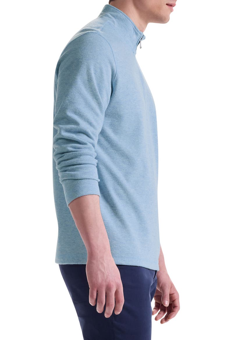 Houndstooth Patern Quarter Zip Top, Alternate, color, AIR BLUE