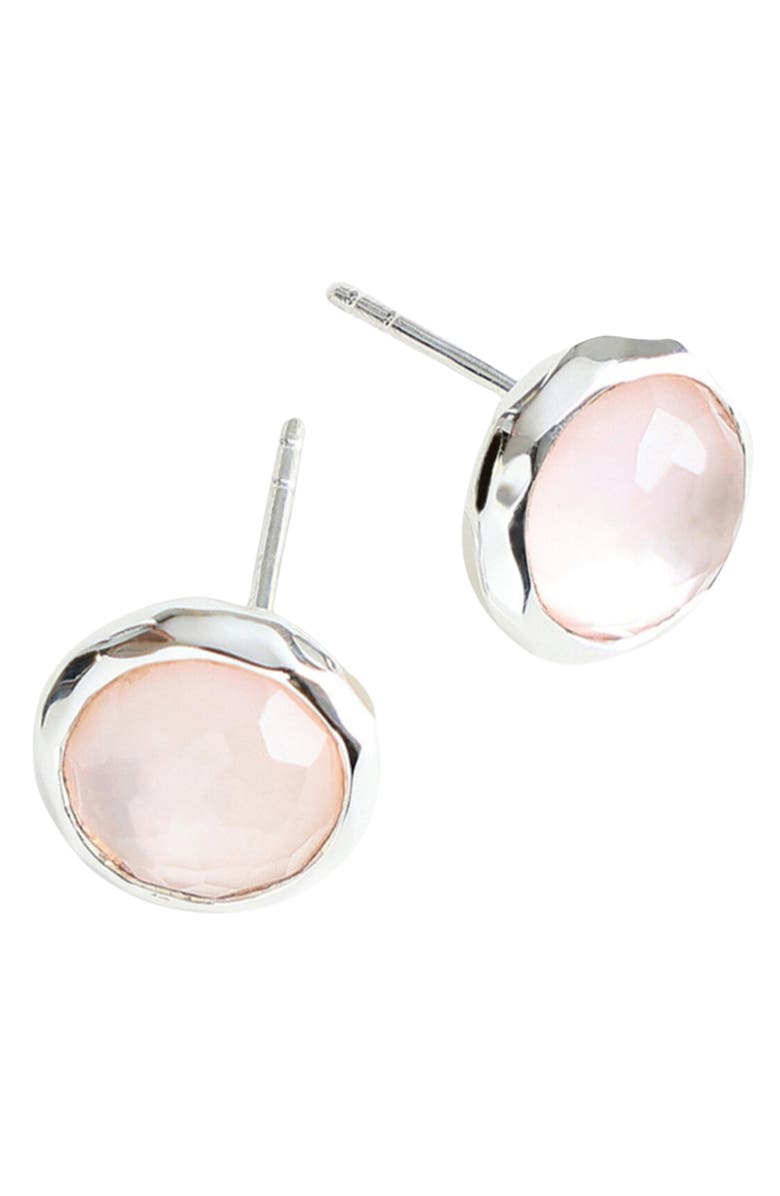 Ippolita 'Rock Candy' Semiprecious Stud Earrings, Main, color, Rock Crystal Mop Double Pink