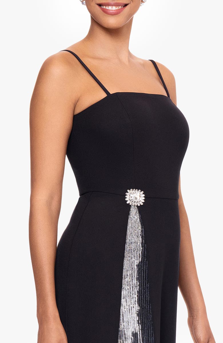 Betsy & Adam Sequin A-Line Gown, Alternate, color,