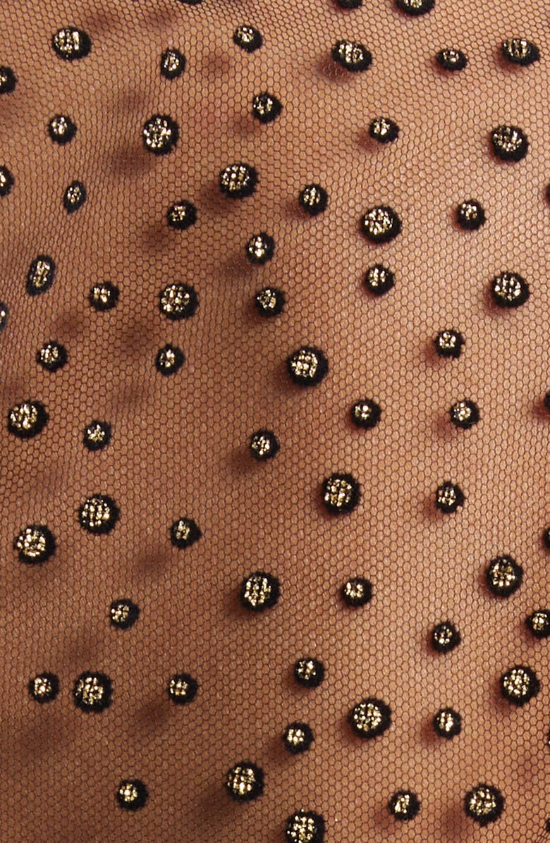 Akris punto Embellished Sheer Ruffle Long Sleeve Tulle Top, Alternate, color,