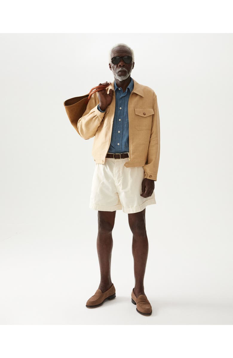 Fortela Albert Linen Jacket, Alternate, color, Camel