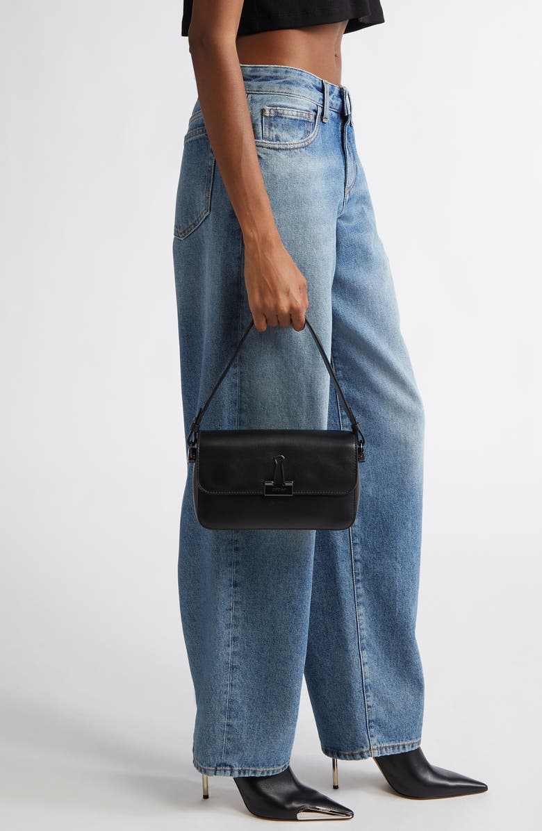 Off-White Medium Soft Binder Leather Shoulder Bag, Alternate, color,