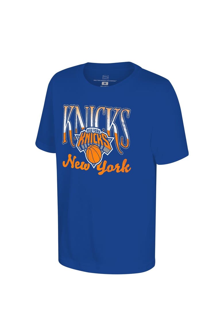 Youth Stadium Essentials Royal New York Knicks Sky High T-Shirt, Main, color, Royal