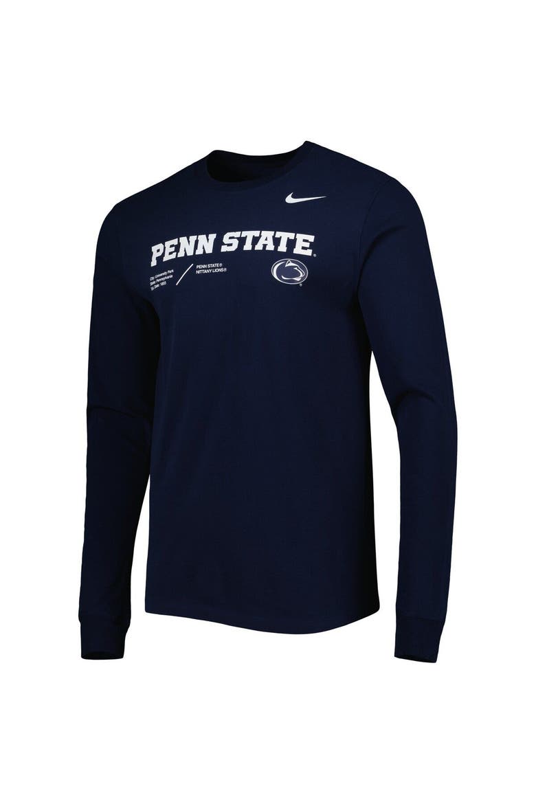 Men's Nike Navy Penn State Nittany Lions Team Practice Performance Long Sleeve T-Shirt, Alternate, color, Navy
