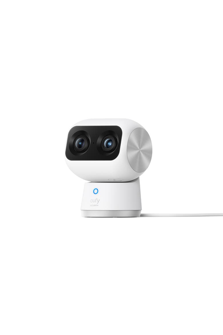 S350 Dual Lens 360 Degree Pan Tilt 8 Times Zoom Indoor Camera, Main, color, White