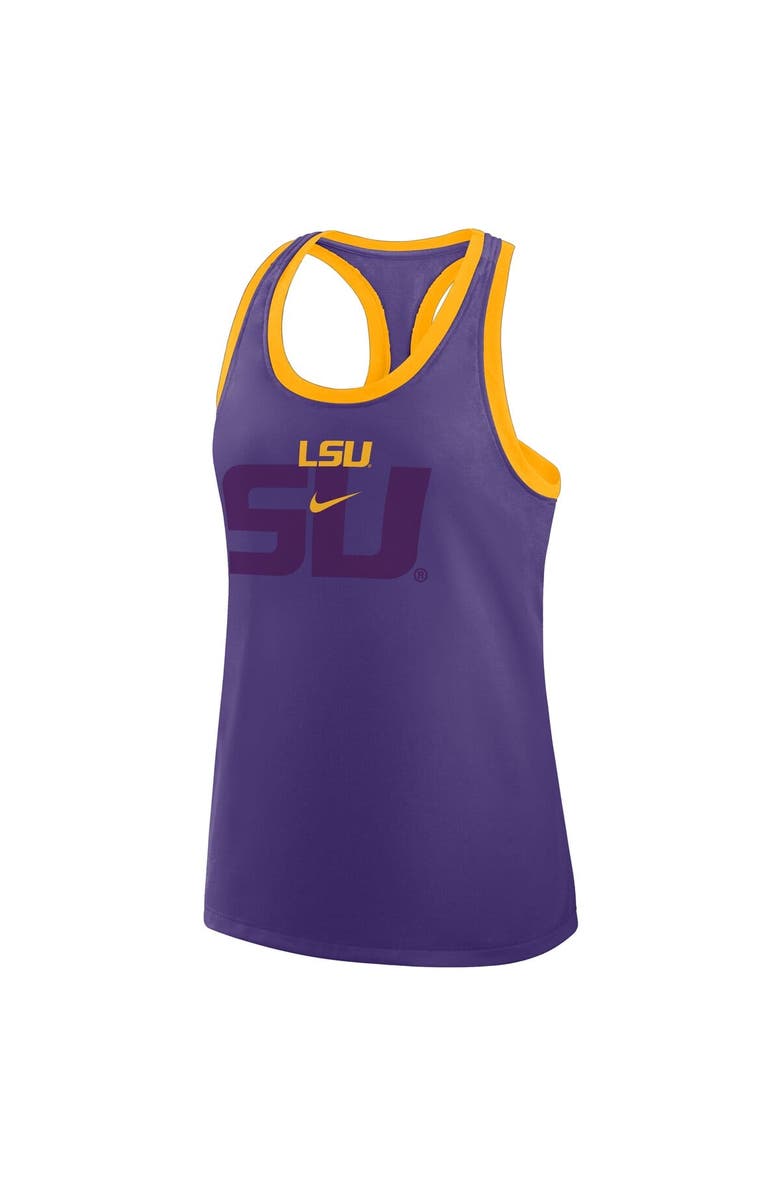 Nike Women's Nike Purple LSU Tigers Primetime Tri-Blend Racerback Tank Top, Alternate, color, 