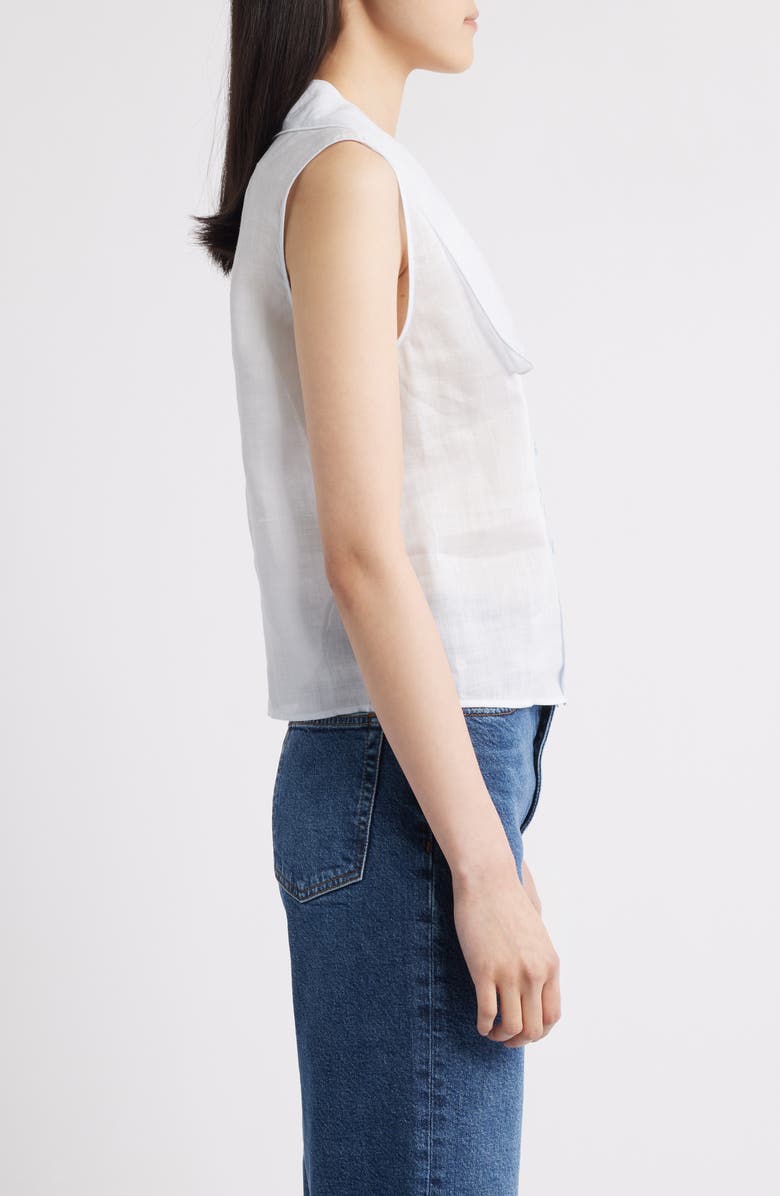 FRAME The Ramie Sailor Sleeveless Shirt, Alternate, color, Powder Blue