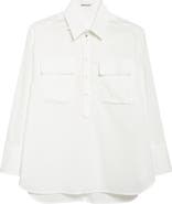 Undercover Raw Edge Cotton Poplin Button-Up Shirt