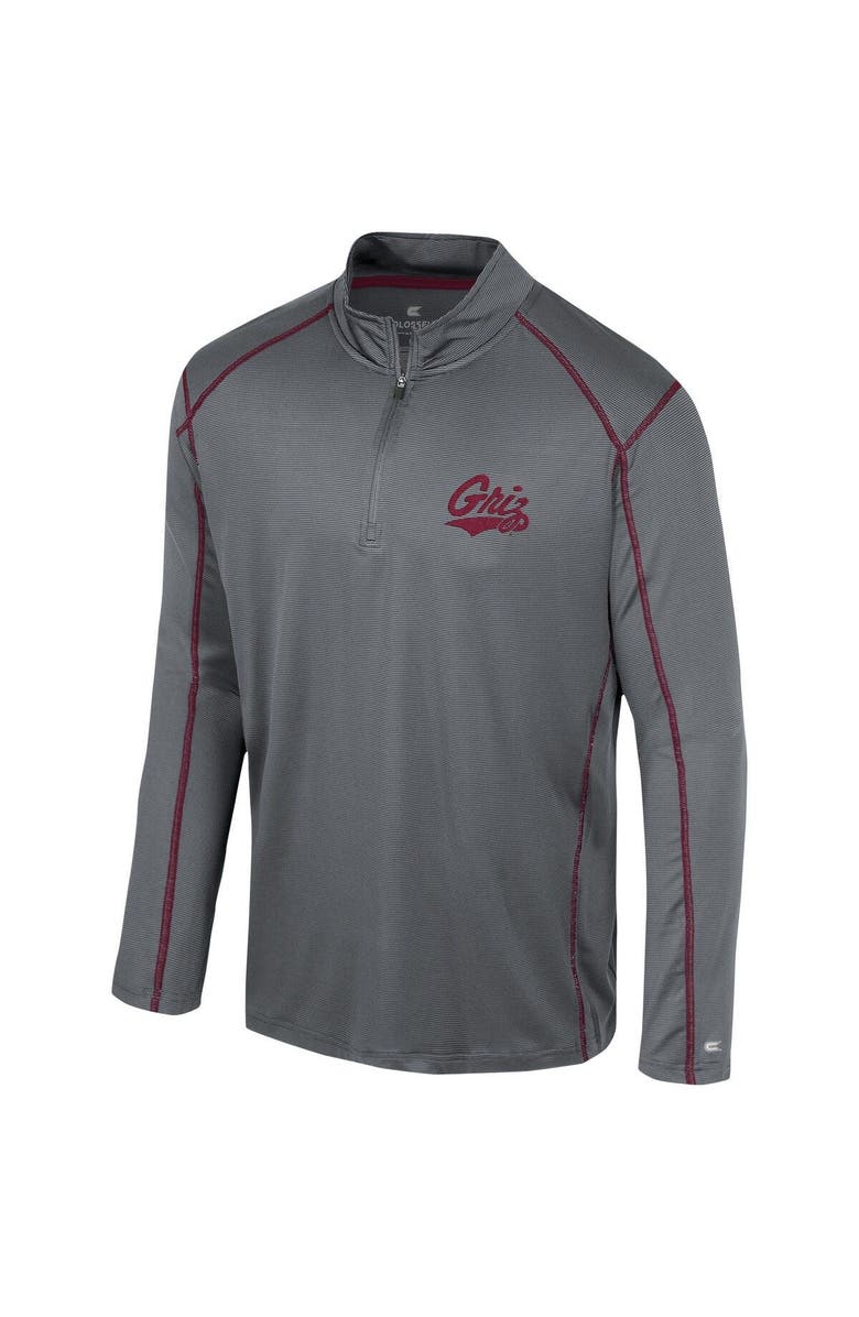 COLOSSEUM Men's Colosseum Black Montana Grizzlies Cameron Quarter-Zip Windshirt, Alternate, color,