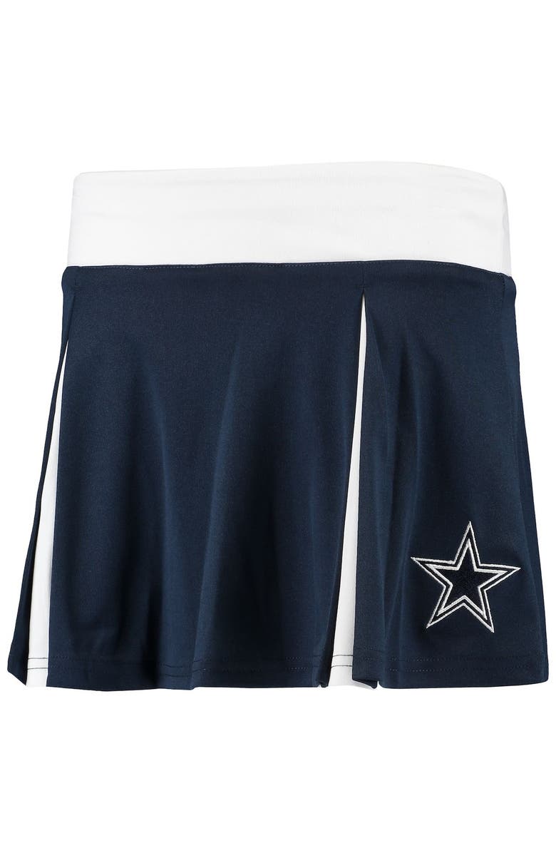 Outerstuff Youth Girls Navy Dallas Cowboys Two-Piece Spirit Cheerleader Set, Alternate, color,