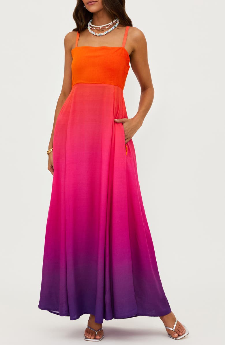 Beach Riot Rianne Ombré Colorblock Cover-Up Dress, Main, color,